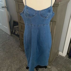 Spaghetti strap Jean dress